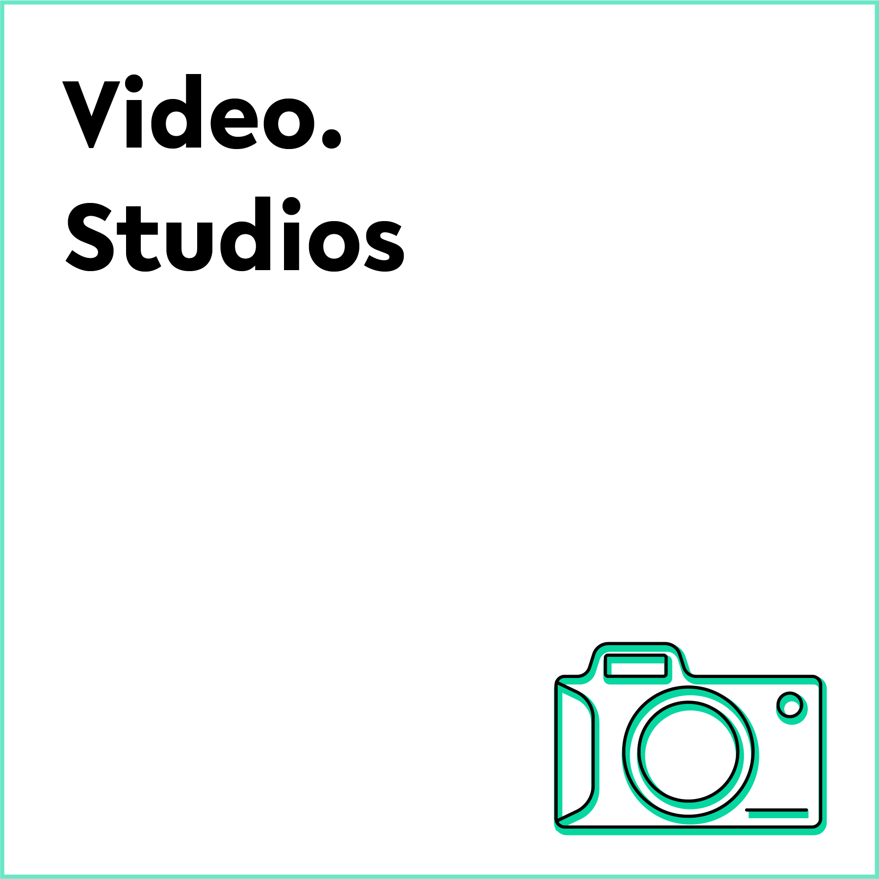 Icon für Video Studios mit kleiner Kamera